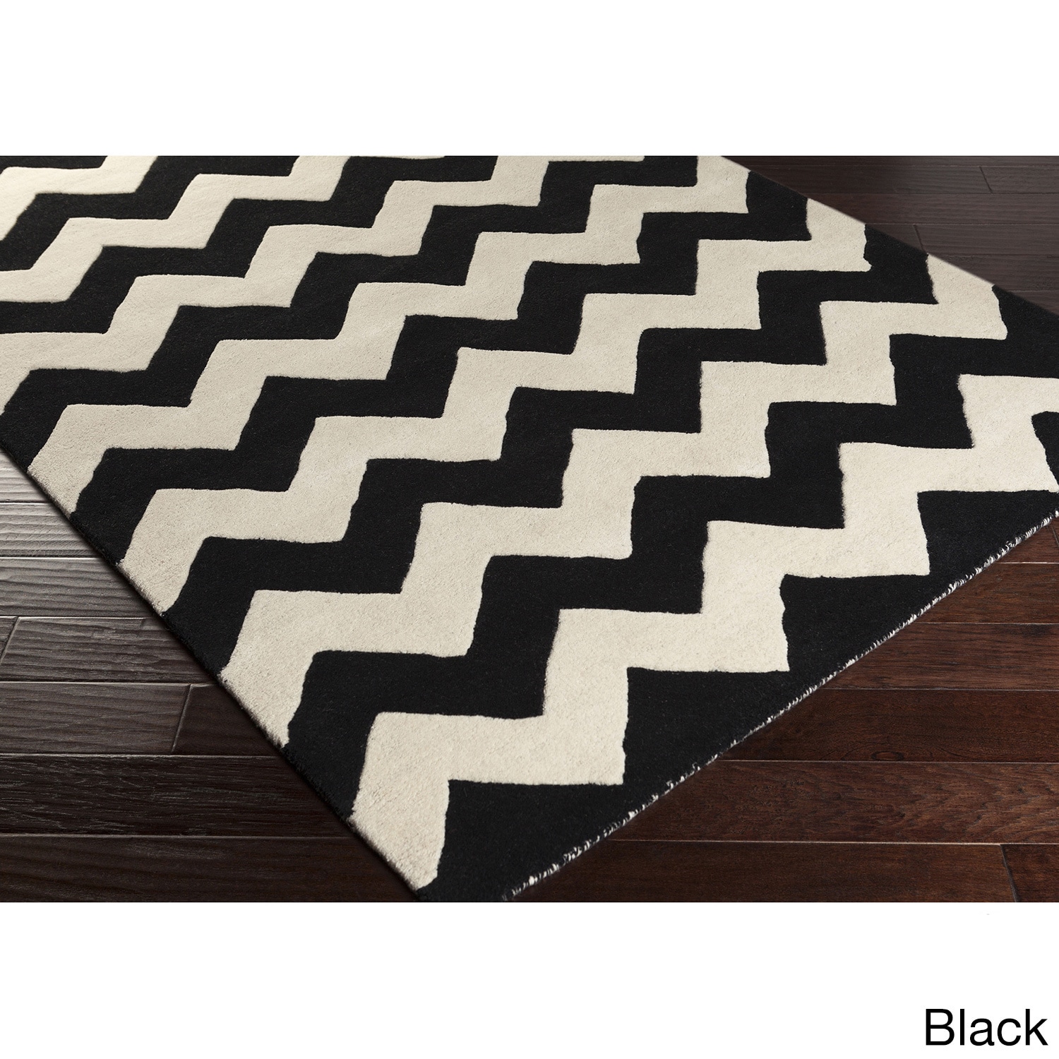 Hand tufted Lila Chevron Wool Area Rug (6 X 9)