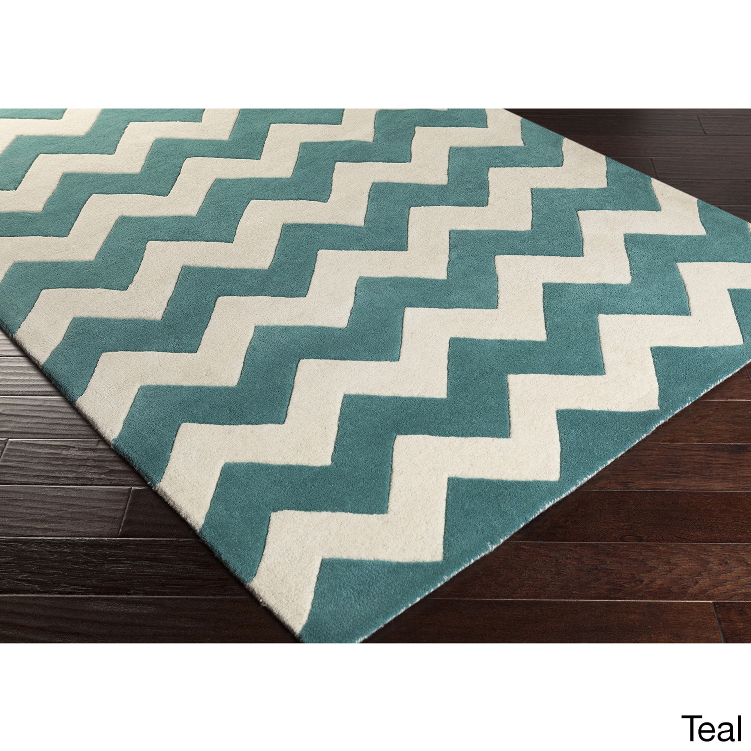 Hand tufted Lila Chevron Wool Area Rug (6 X 9)