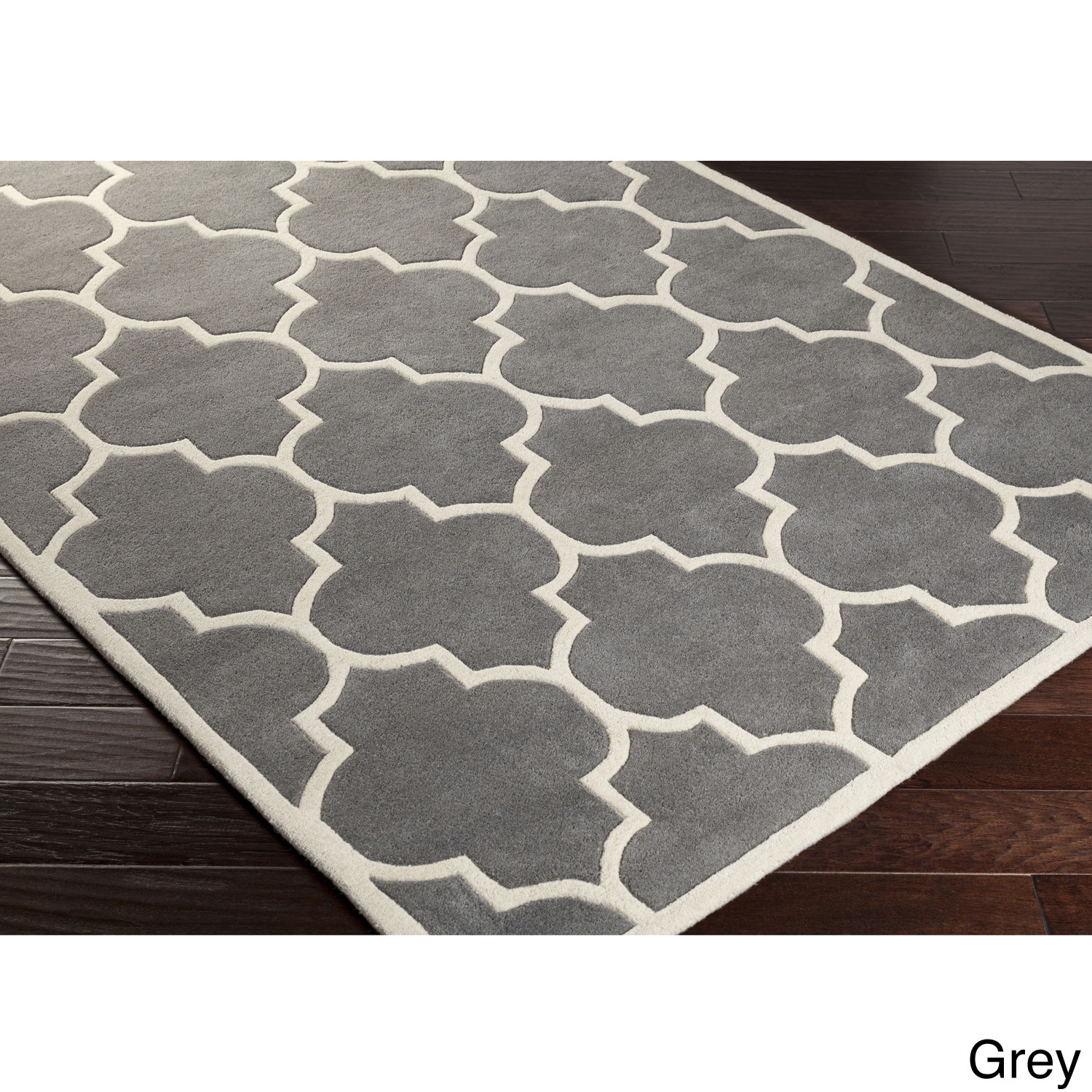 Hand tufted Crystal Moroccan Cambridge Wool Area Rug (76 X 96)