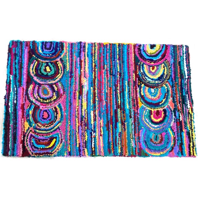 Circles Multi color Runner Rug (2.5 X 4)