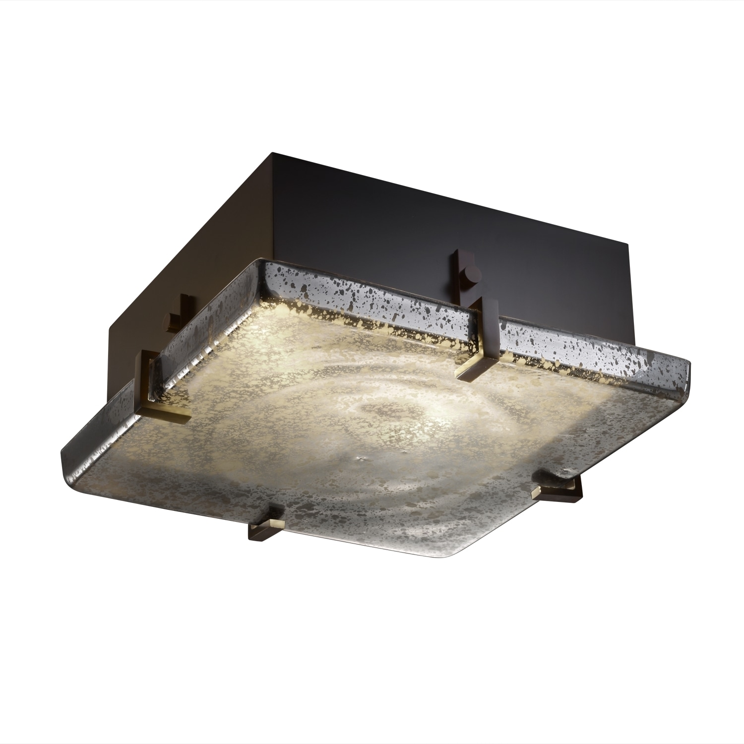 Fusion Clips 2 light Dark Bronze Flush mount