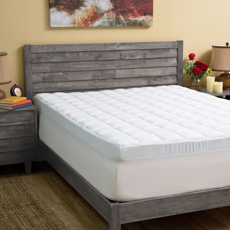 Slumber Solutions 3-inch Gel Memory Foam and Fiber Mattress Topper