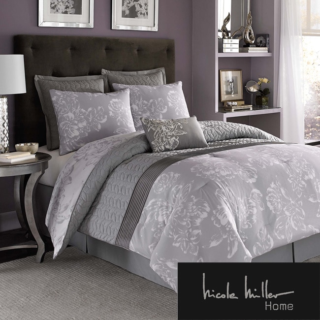 Nicole Miller Floral 7 piece Comforter Set