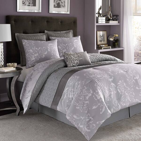 Shop Nicole Miller Floral 7 Piece Comforter Set Overstock 9089541