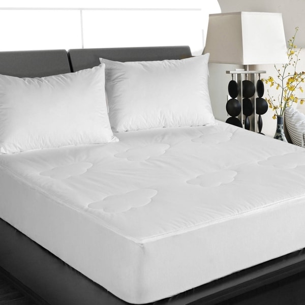 Cottonloft All Natural Down Alternative Cotton Mattress Pad - White