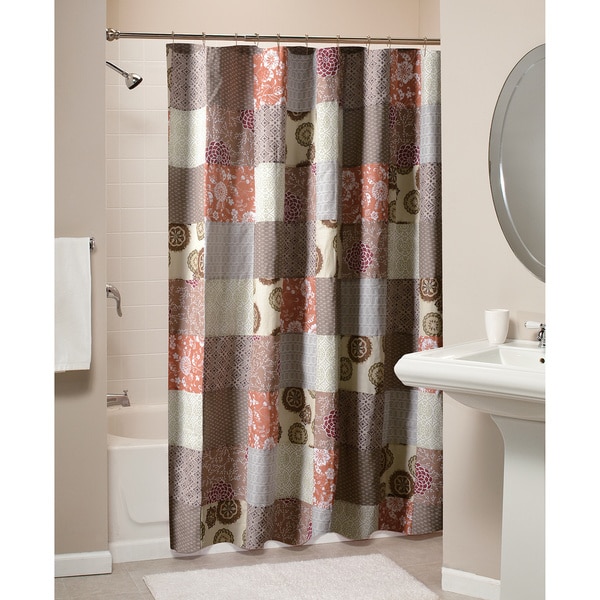 Shop Greenland Home Fashions Stella Patchwork Cotton Shower Curtain ...