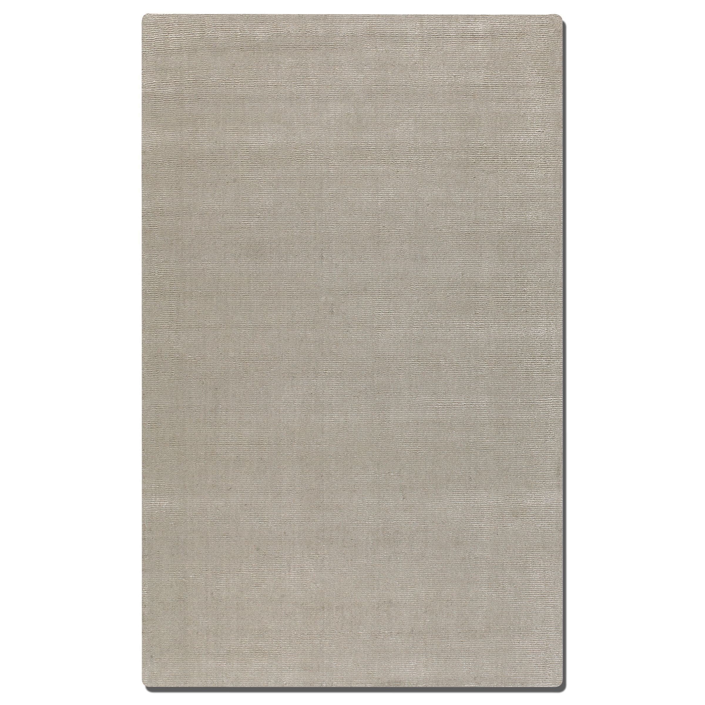 Rhine Cloud White Wool Rug (5 X 8)