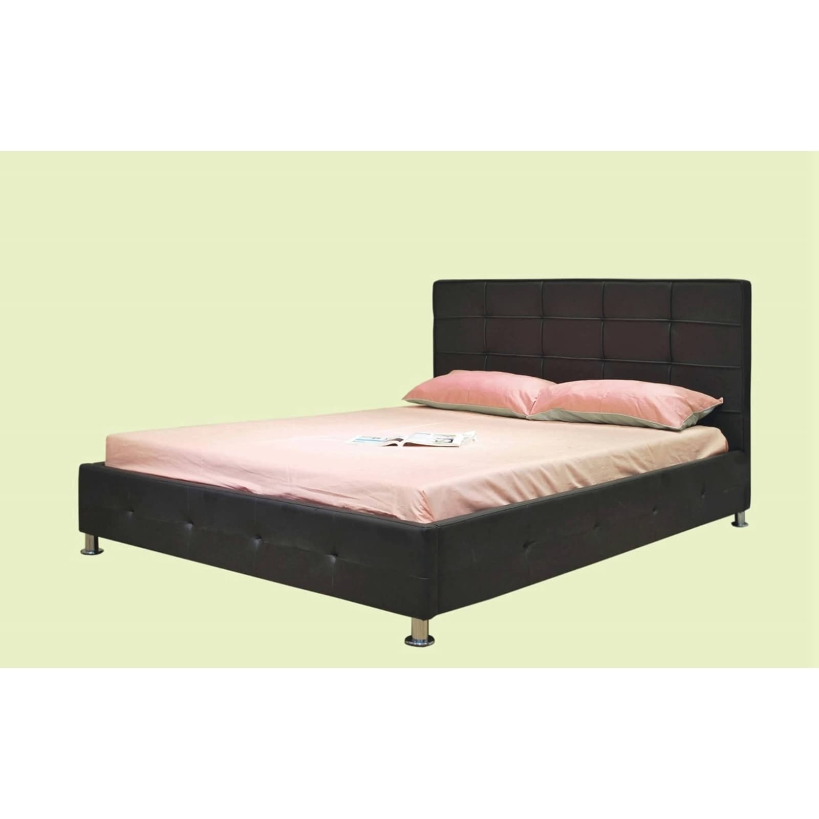 Faux Leather Upholstered King size Platform Bed