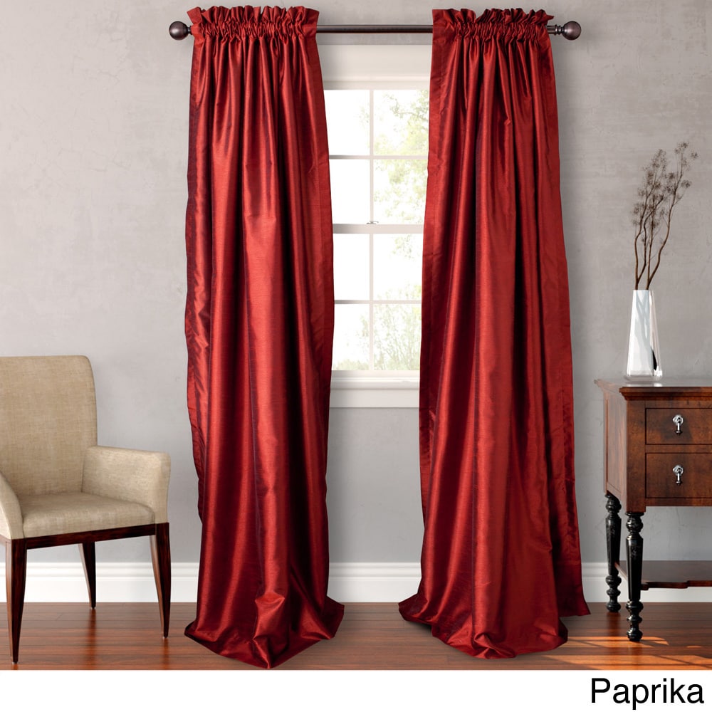 Revman International Heritage Landing 108 Inch Faux Silk Lined Drape Set Red Size 54 x 108