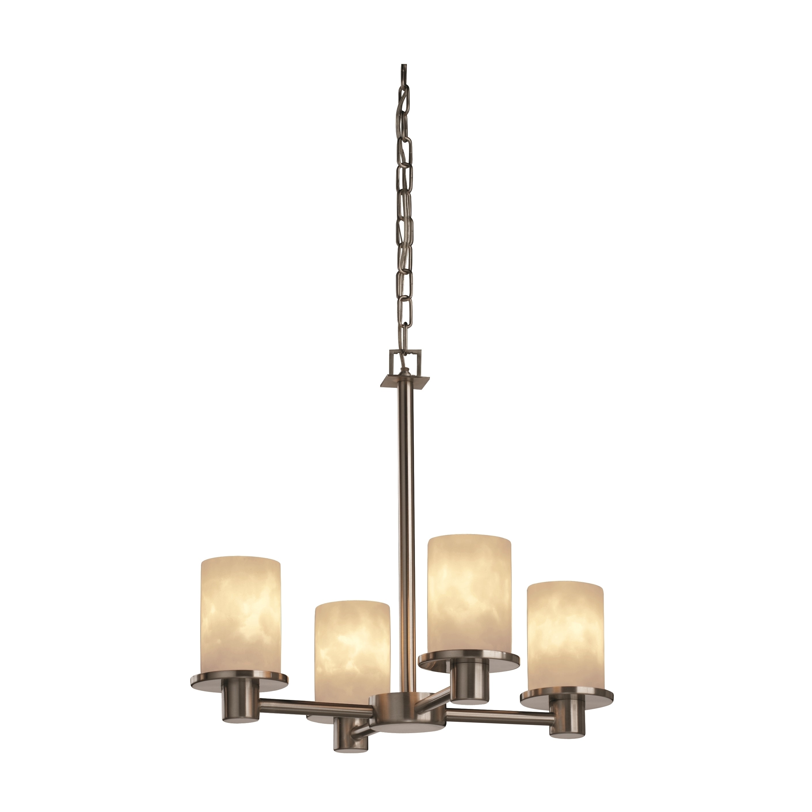 Rondo 4 light Nickel Chandelier