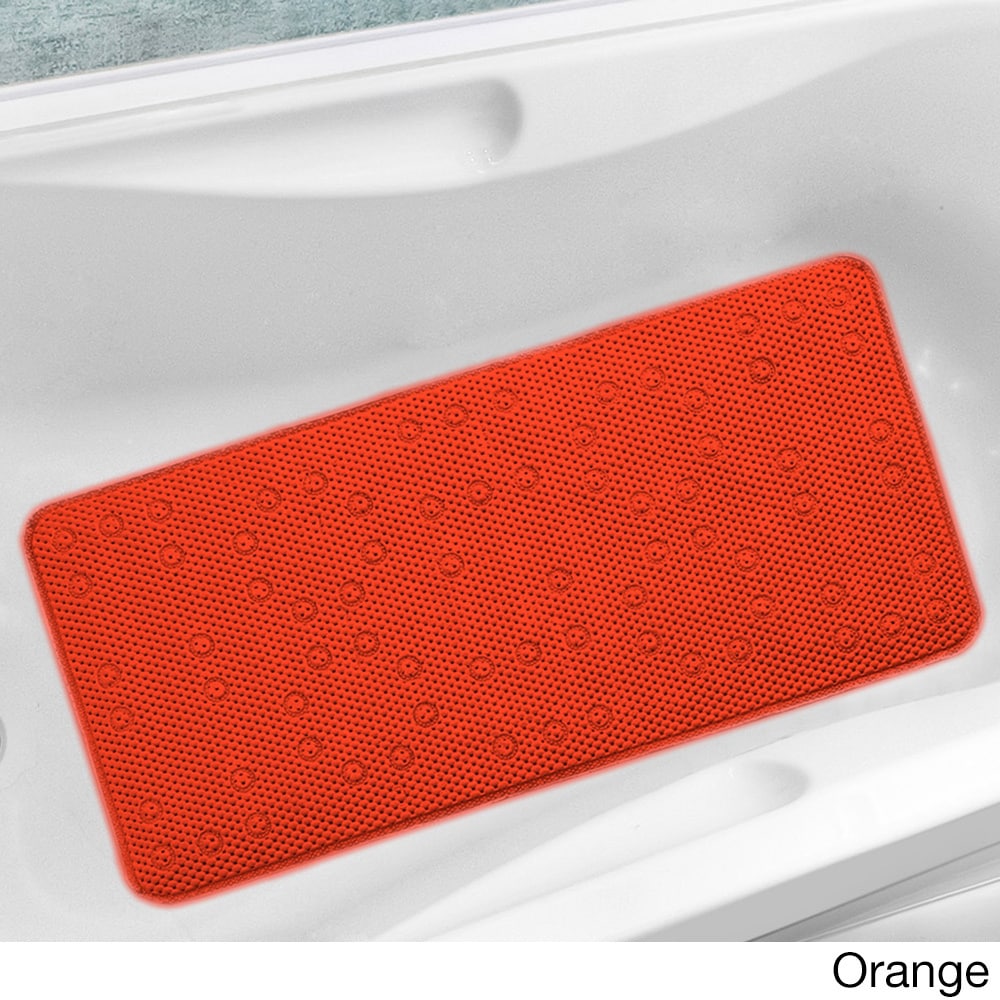 Antibacterial Cushioned Waffle Bathtub Mat - 17 x 36 - Bed Bath