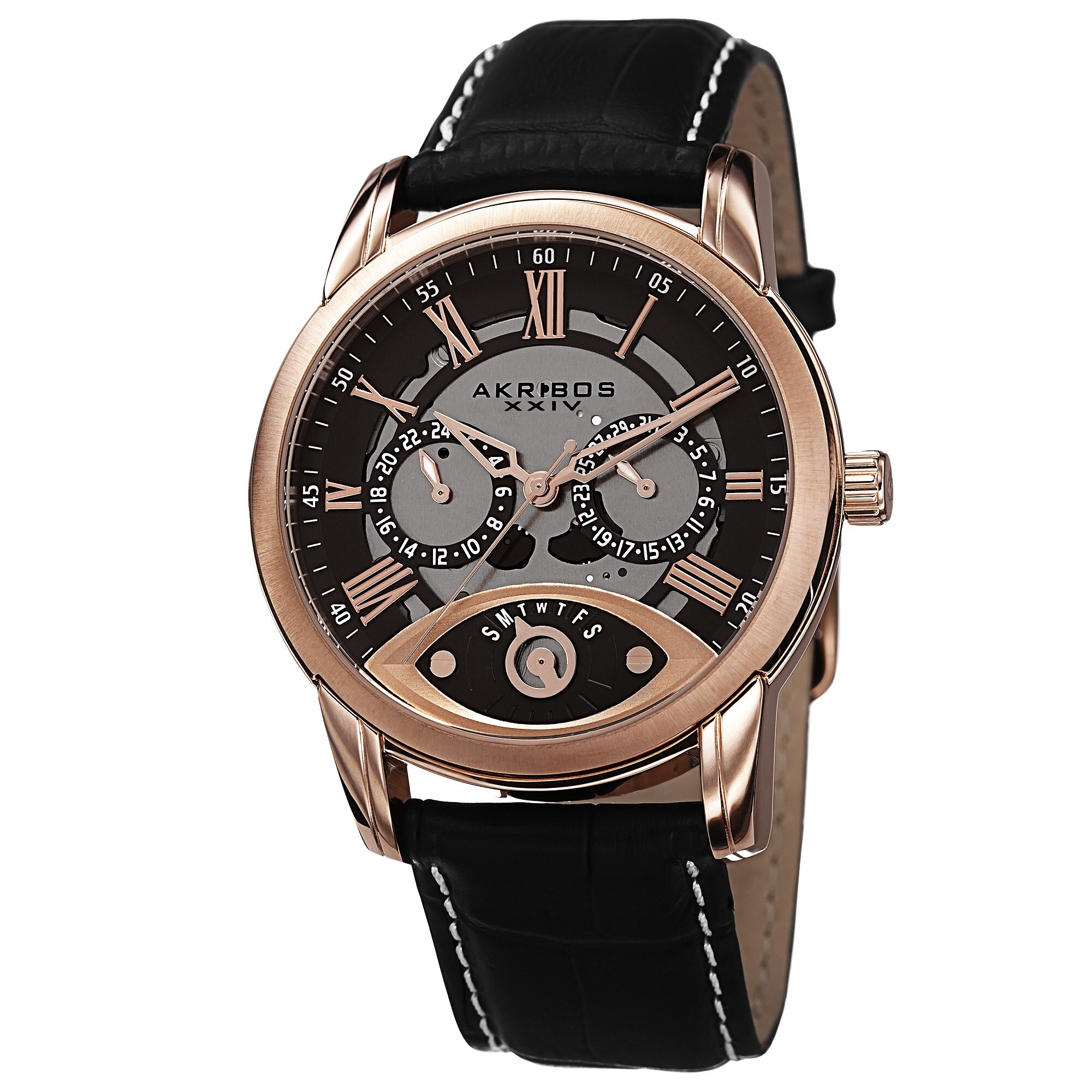 NWT Akribos24 24 watch with leather band Men main image 3