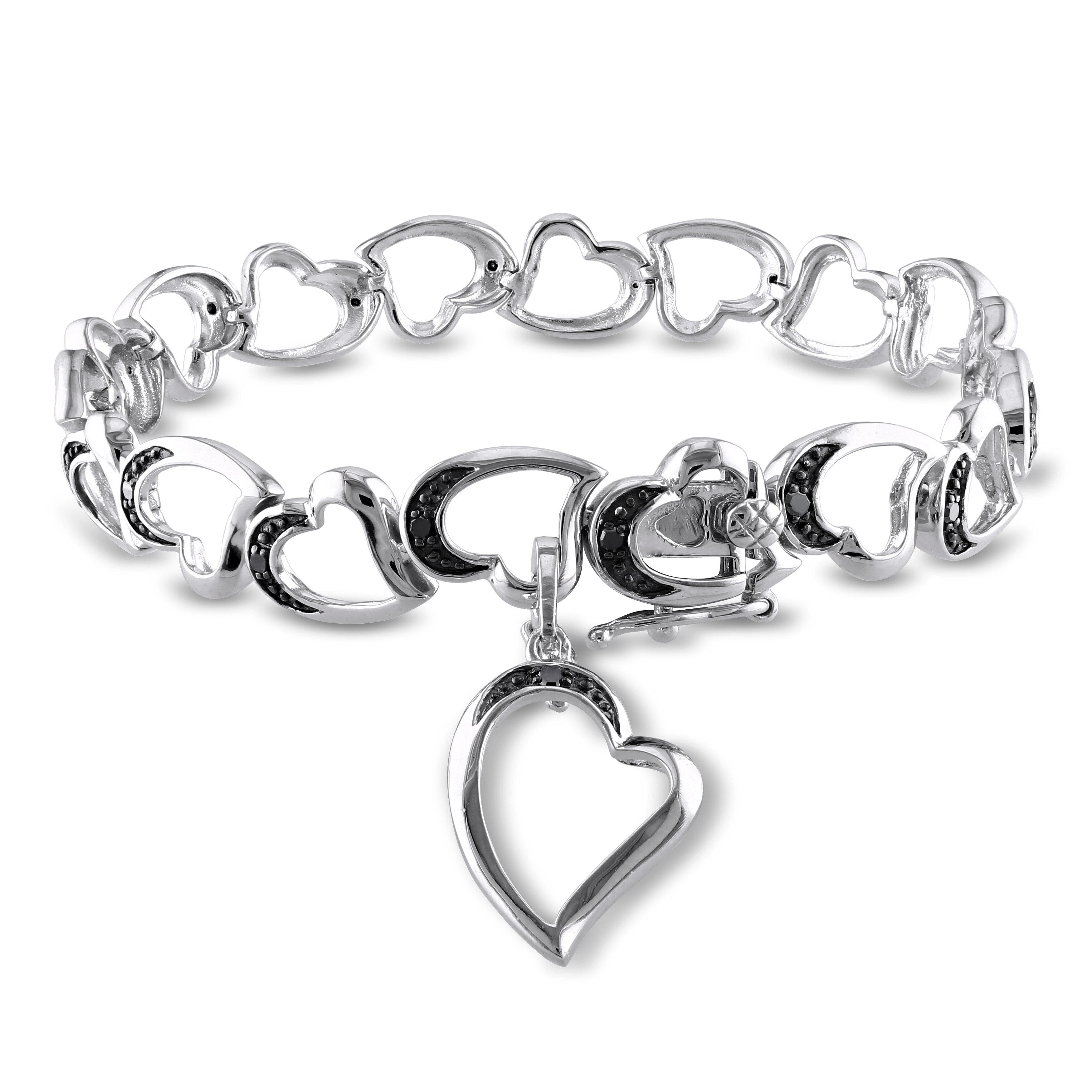 black diamond heart bracelet