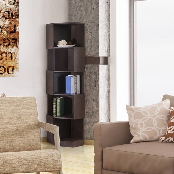 Shop Furniture of America Austin Contoured Bookcase/ Display Stand