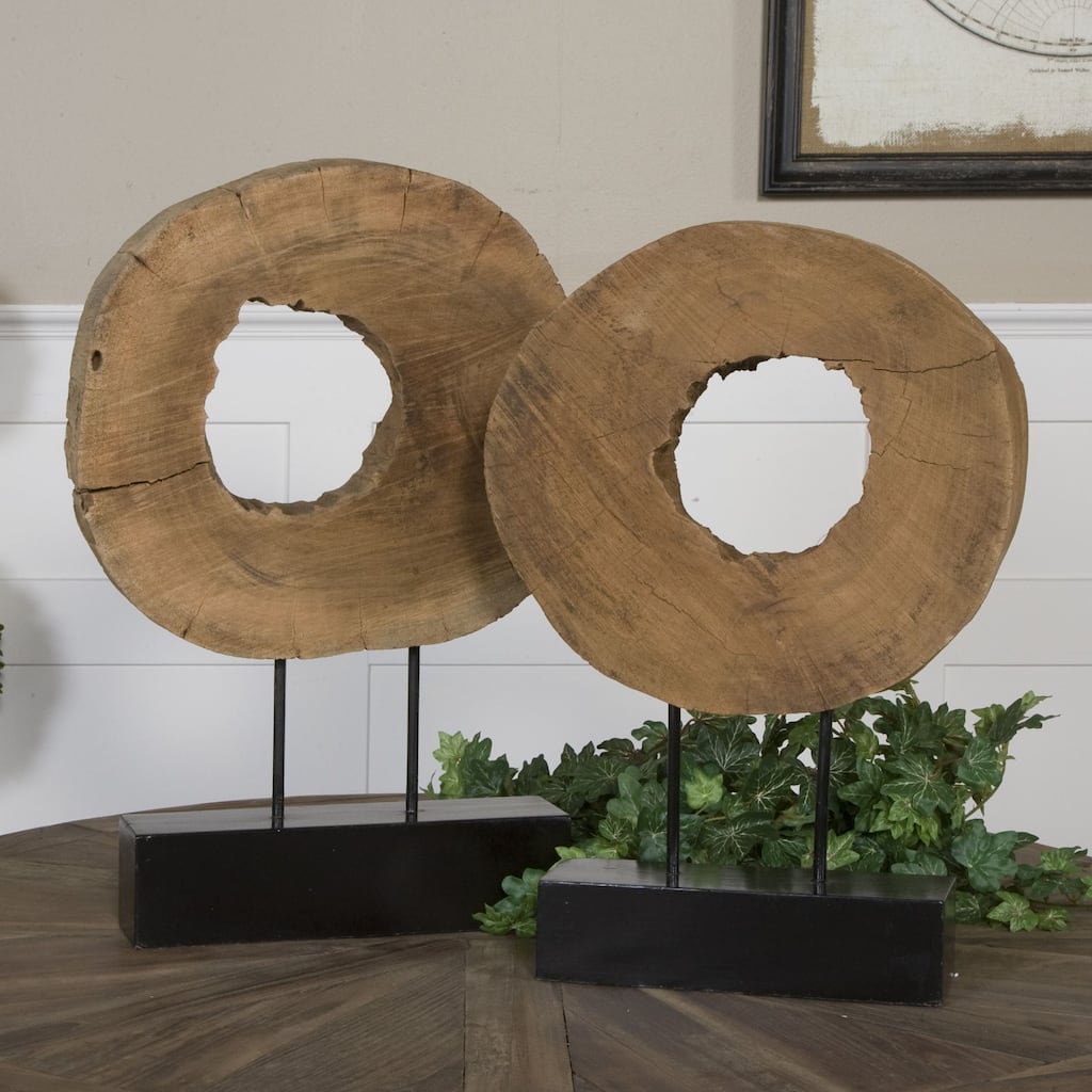 Uttermost Ashlea Natural Mango Wood Sculptures (Set of 2)