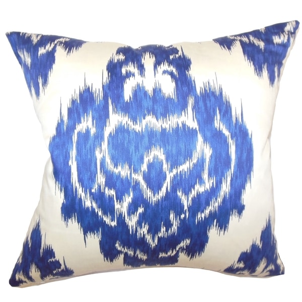 Shop Icerish Navy Ikat Feature Filled Throw Pillow - Free Shipping ...