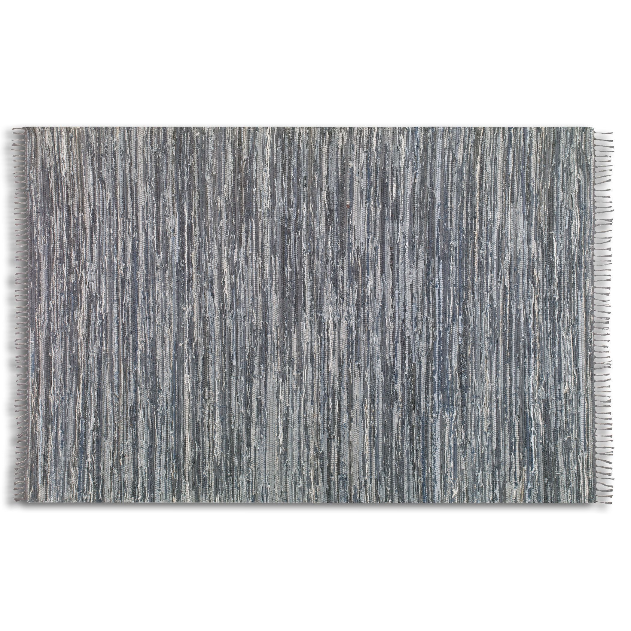 Stockton Blue Rescued Denim Rug (8 X 10)