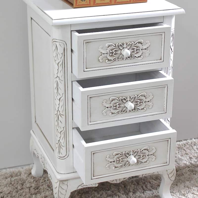 Windsor Carved Wood End Table