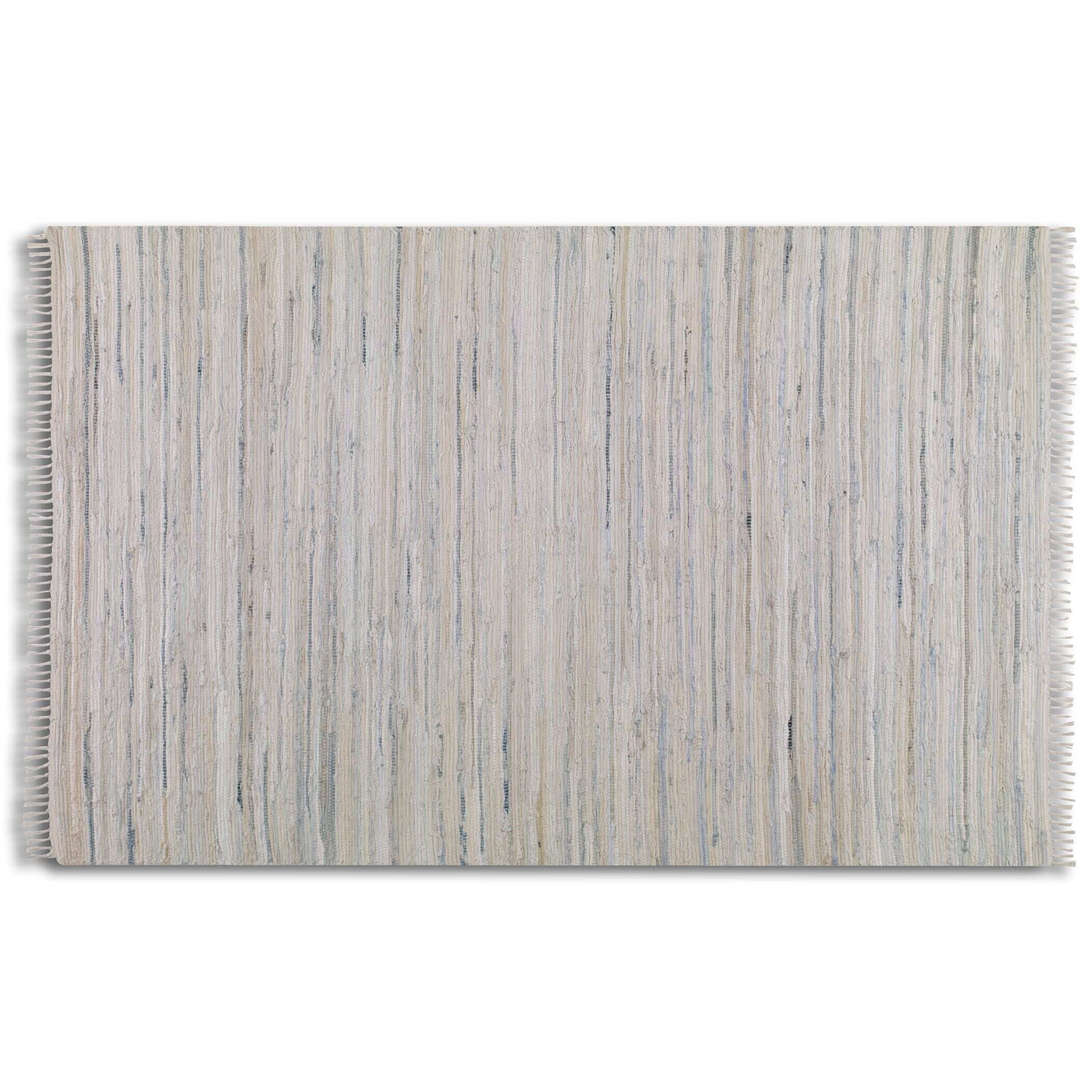 Stockton White Rescued Denim Rug (8 X 10)