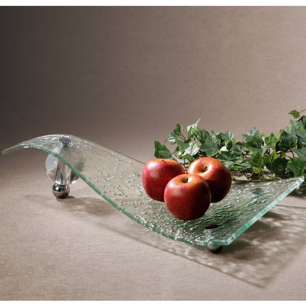 Uttermost Zorb Textured Glass Tray