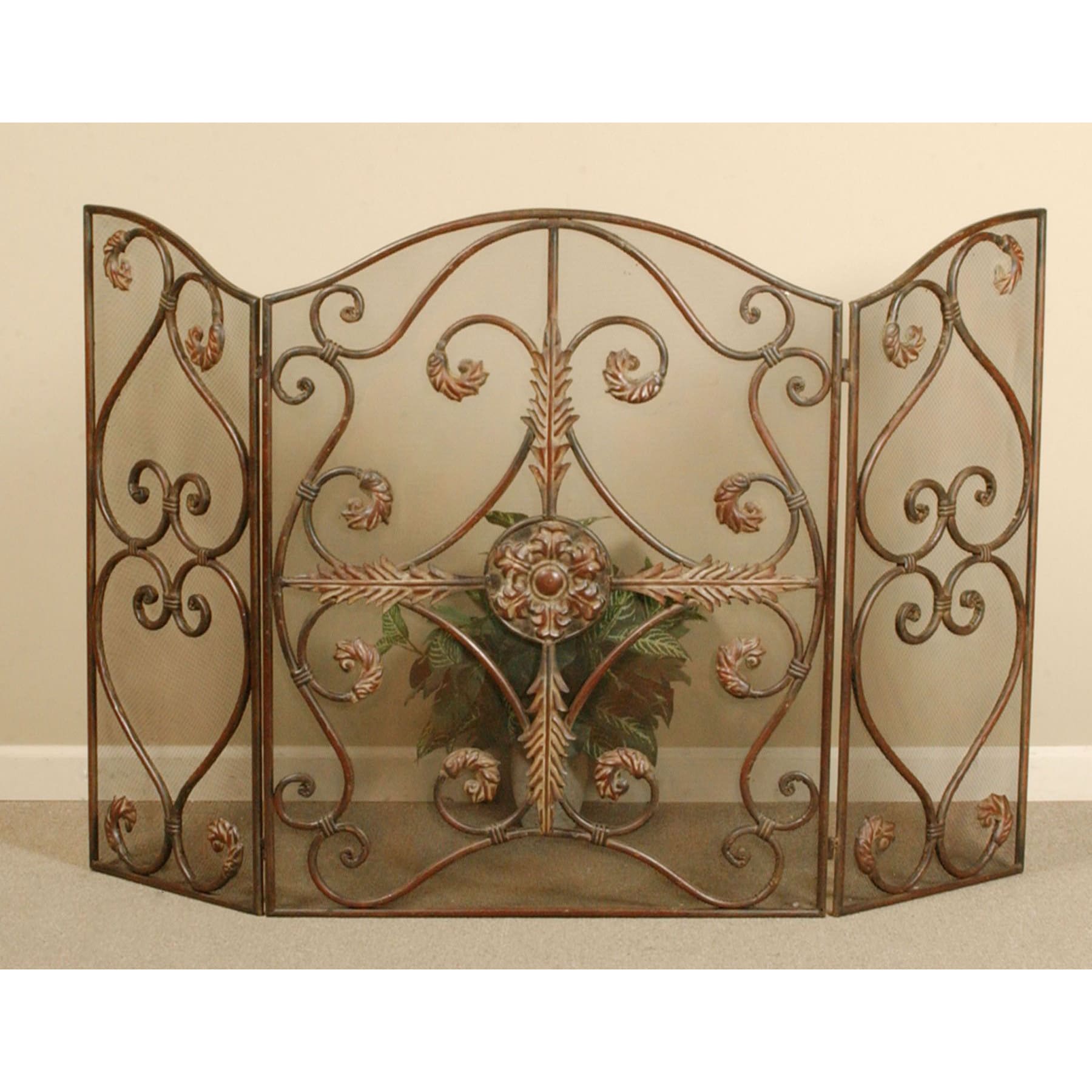 Uttermost Iron Jerrica Hand forged Metal Fireplace Screen  
