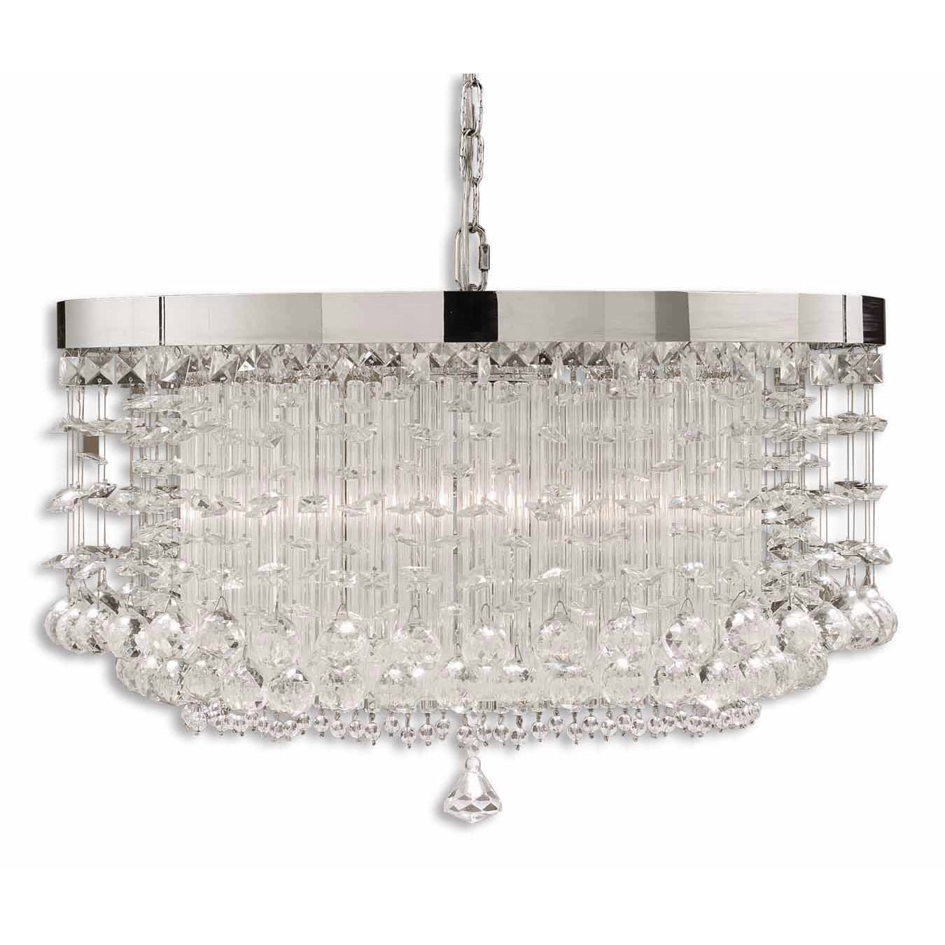 Fascination 3 light Metal Glass Crystal Lighting Fixture Chandelier