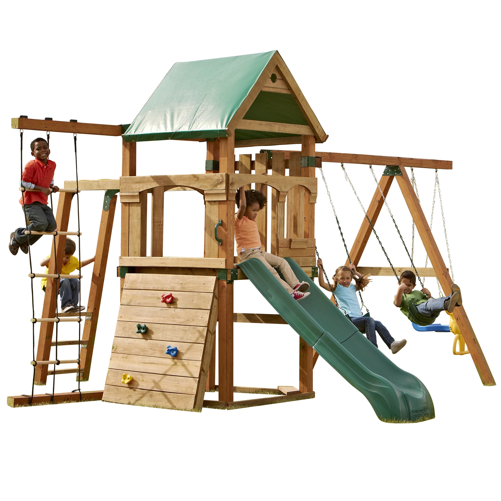 Wooden Swing Gorilla Outing Iii Playset Outing Iii Home Depot