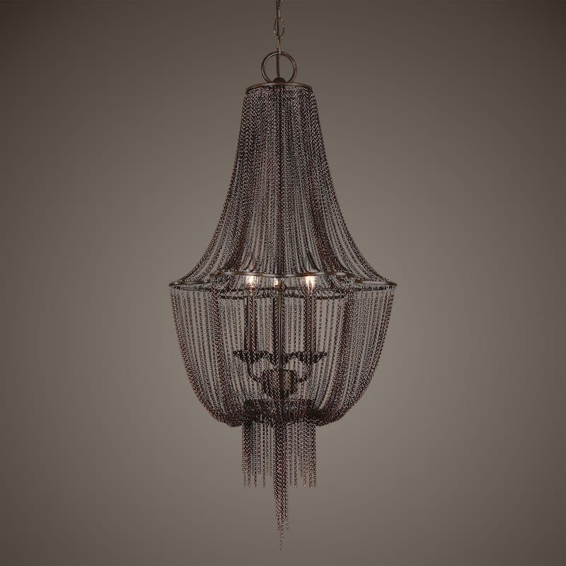 Uttermost Lezzeno 3-light Metal Lighting Fixture Chandelier