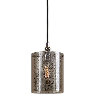 Uttermost Mariano 1-light Mercury Glass/ Polished Nickel Mini Pendant