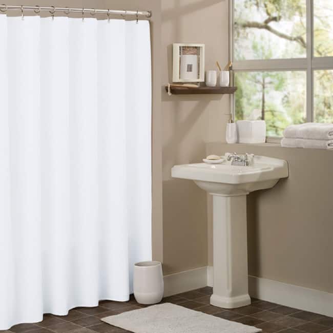 Anti-mildew Vinyl Shower Curtain Liner - White