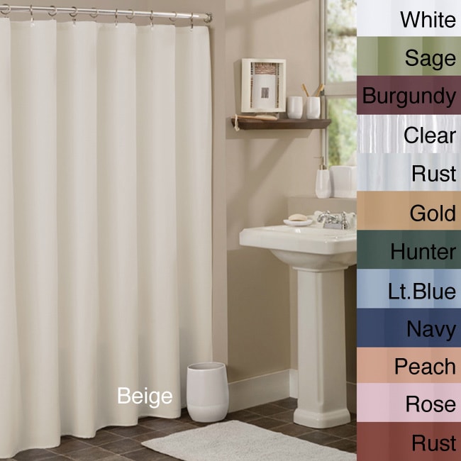 White Shower Curtain Liner with Magnets + Reviews