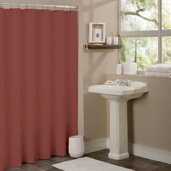 Anti-mildew Vinyl Shower Curtain Liner - Rust