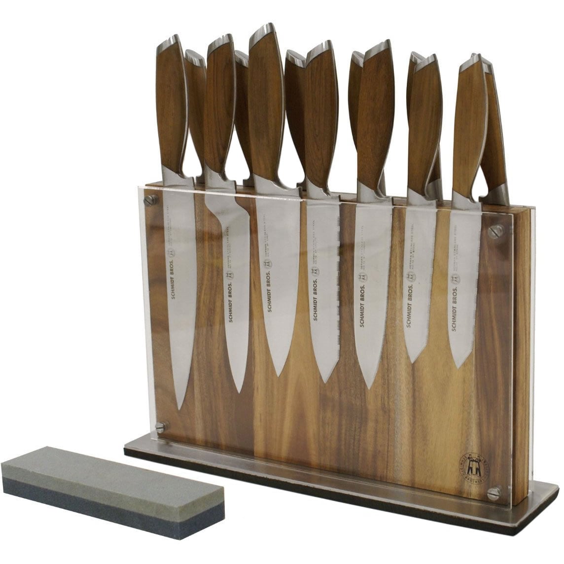 Schmidt Brothers Cutlery Bonded Teak 15-Piece Knife Block Set