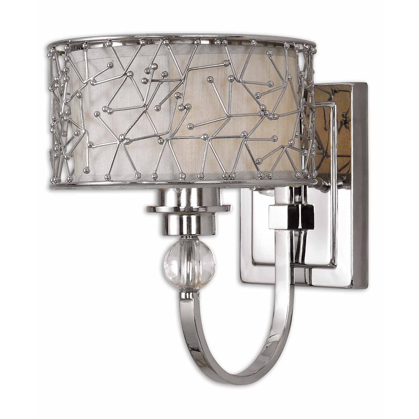 Brandon 1 light Nickel Plated Wall Sconce