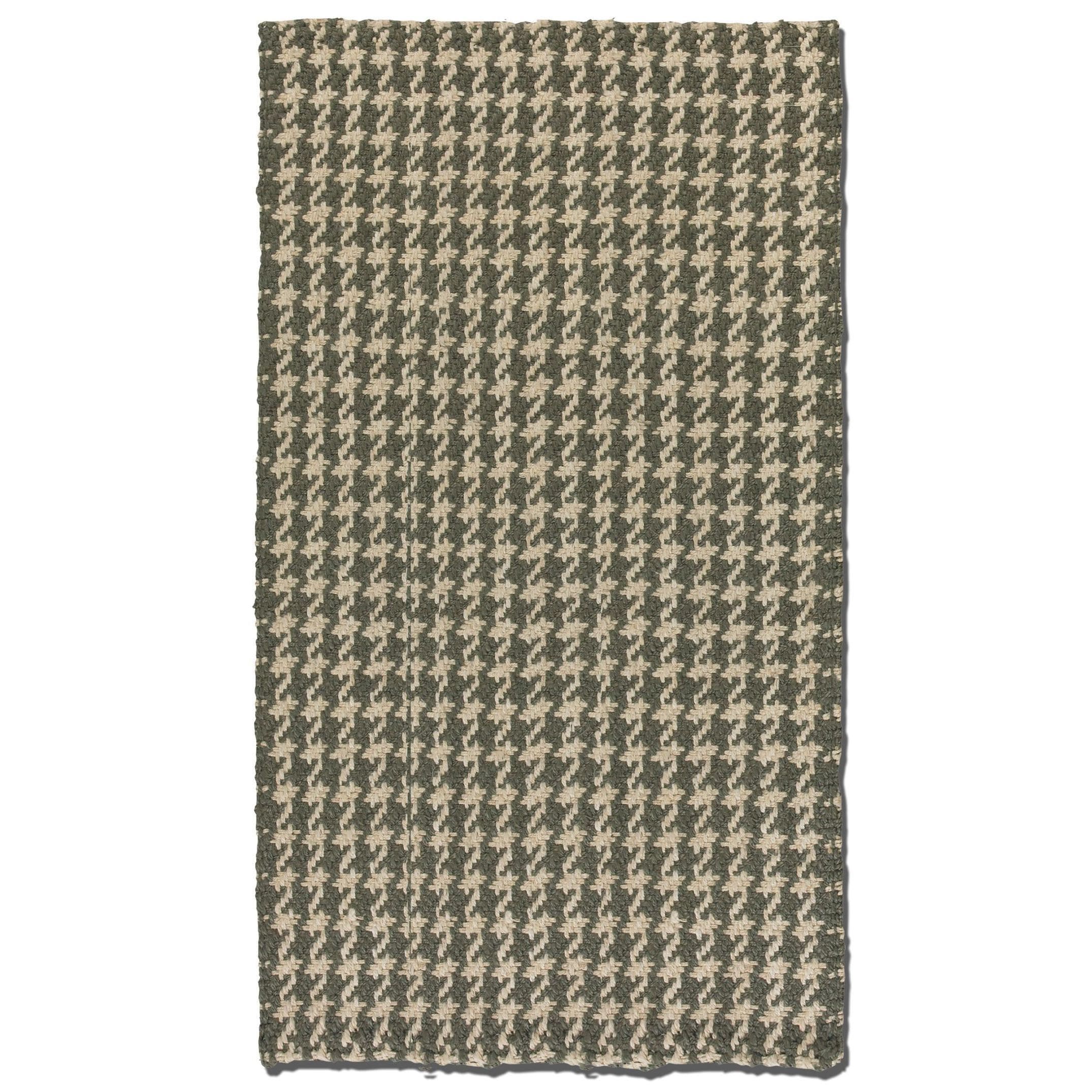 Bengal Olive/ Grey Houndstooth Jute Rug (5 X 8)