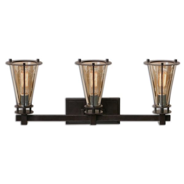 Shop Uttermost Frisco 3light Vanity Strip Metal/ Glass Lighting