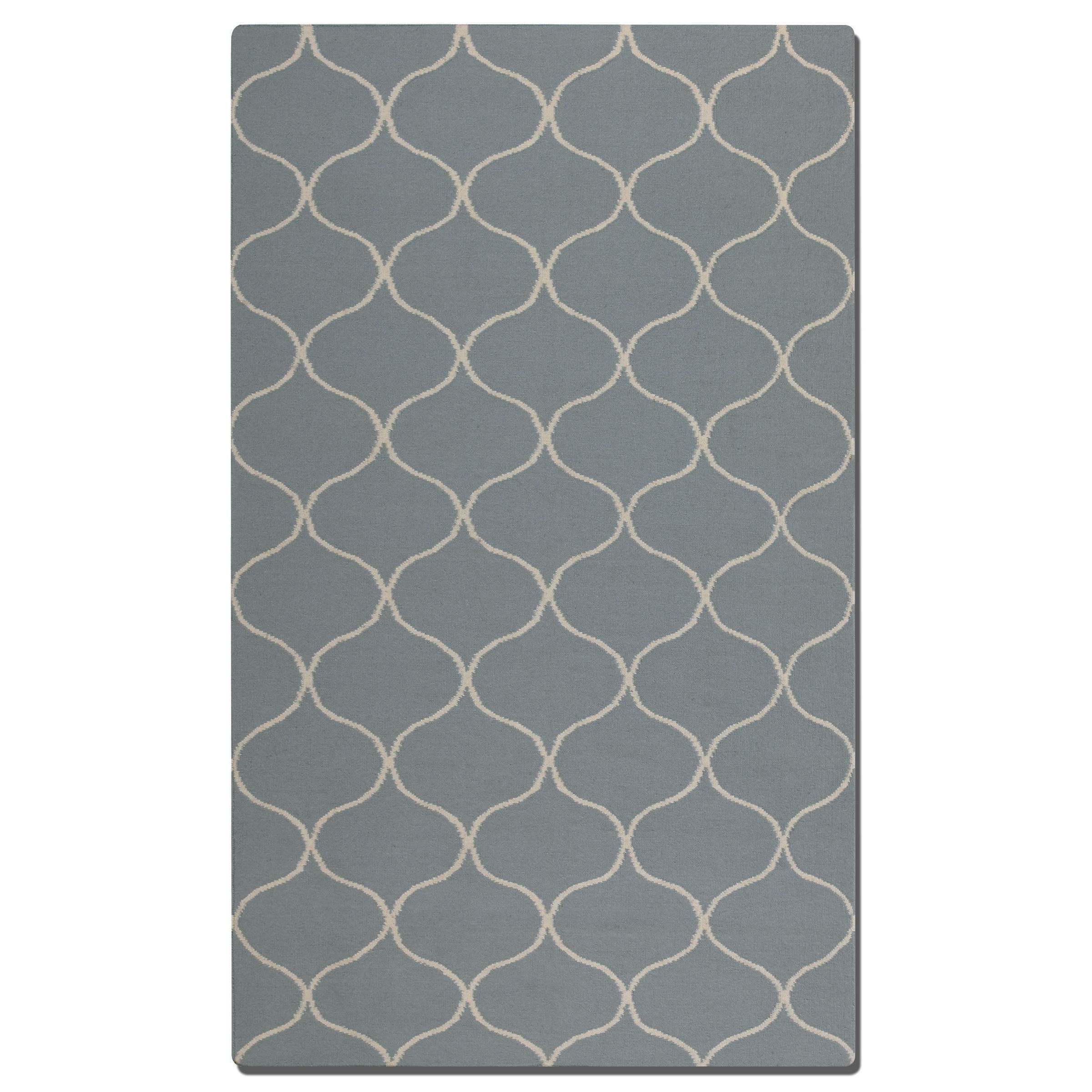 Hamilton Blue grey Wool Rug (8 X 10)