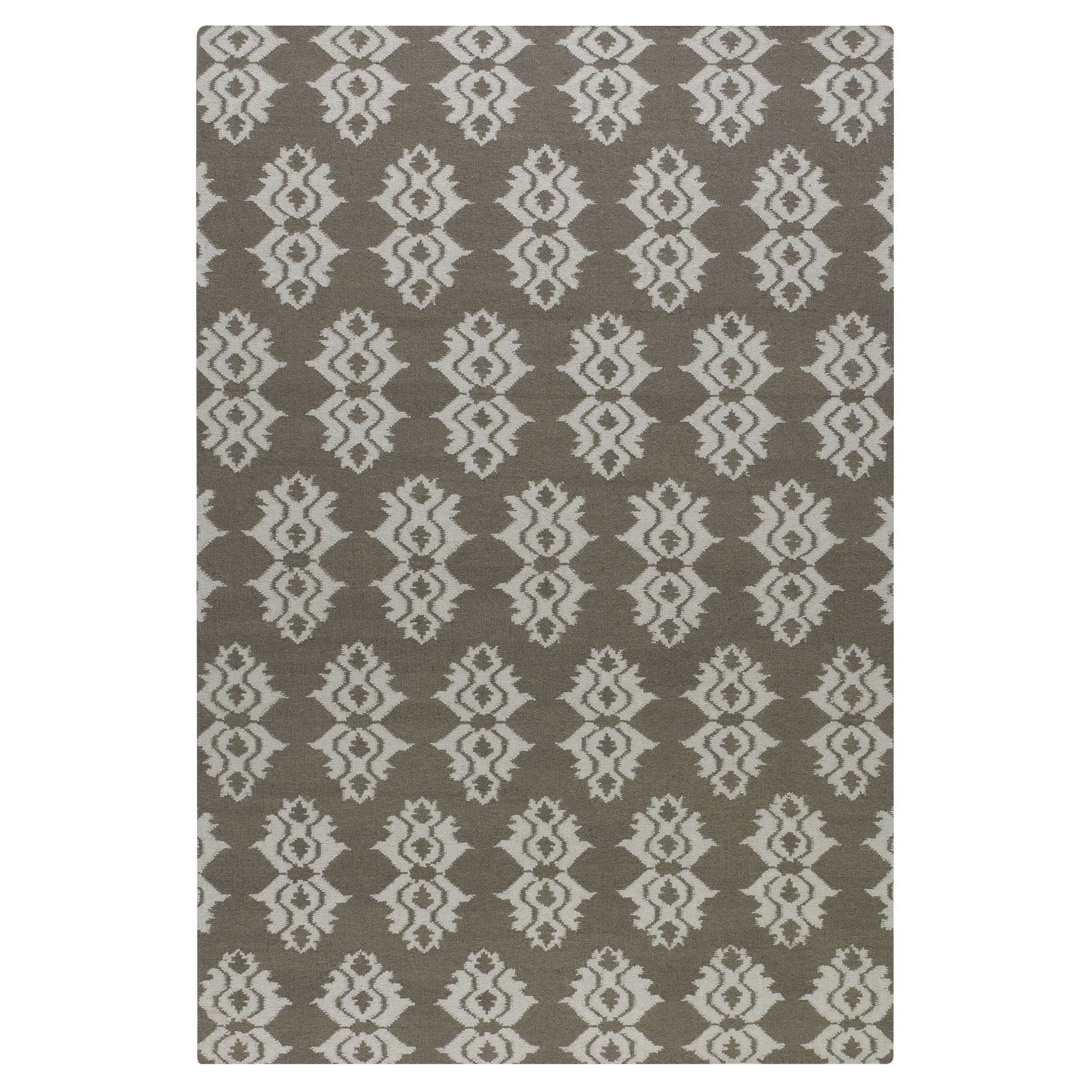 Saint George Mushroom Brown Wool Rug (5 X 8)