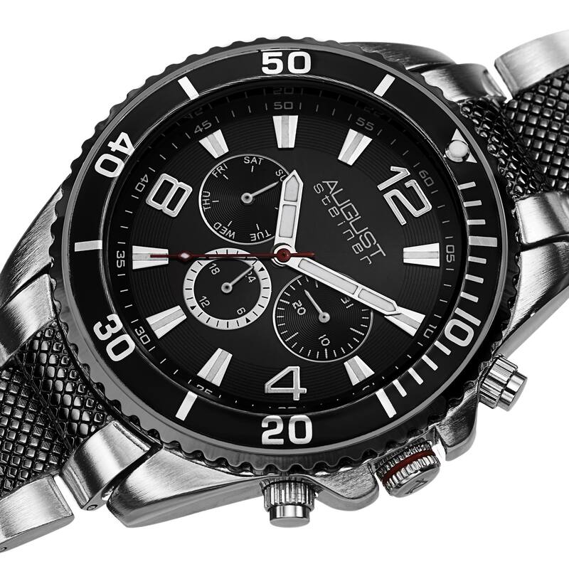August Steiner Men's Swiss Quartz Multifunction Two-Tone Bracelet Watch