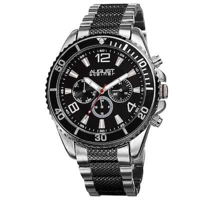 August Steiner Men's Swiss Quartz Multifunction Two-Tone Bracelet Watch