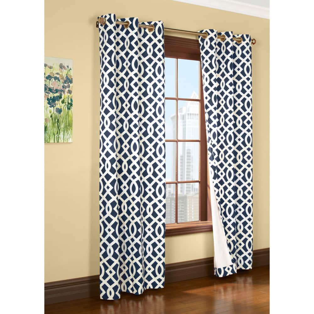 Trellis Printed Thermal Insulated Curtain Panel