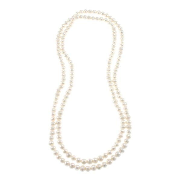 Pearlz Ocean White Freshwater Pearl Endless Necklace (7-8 mm)