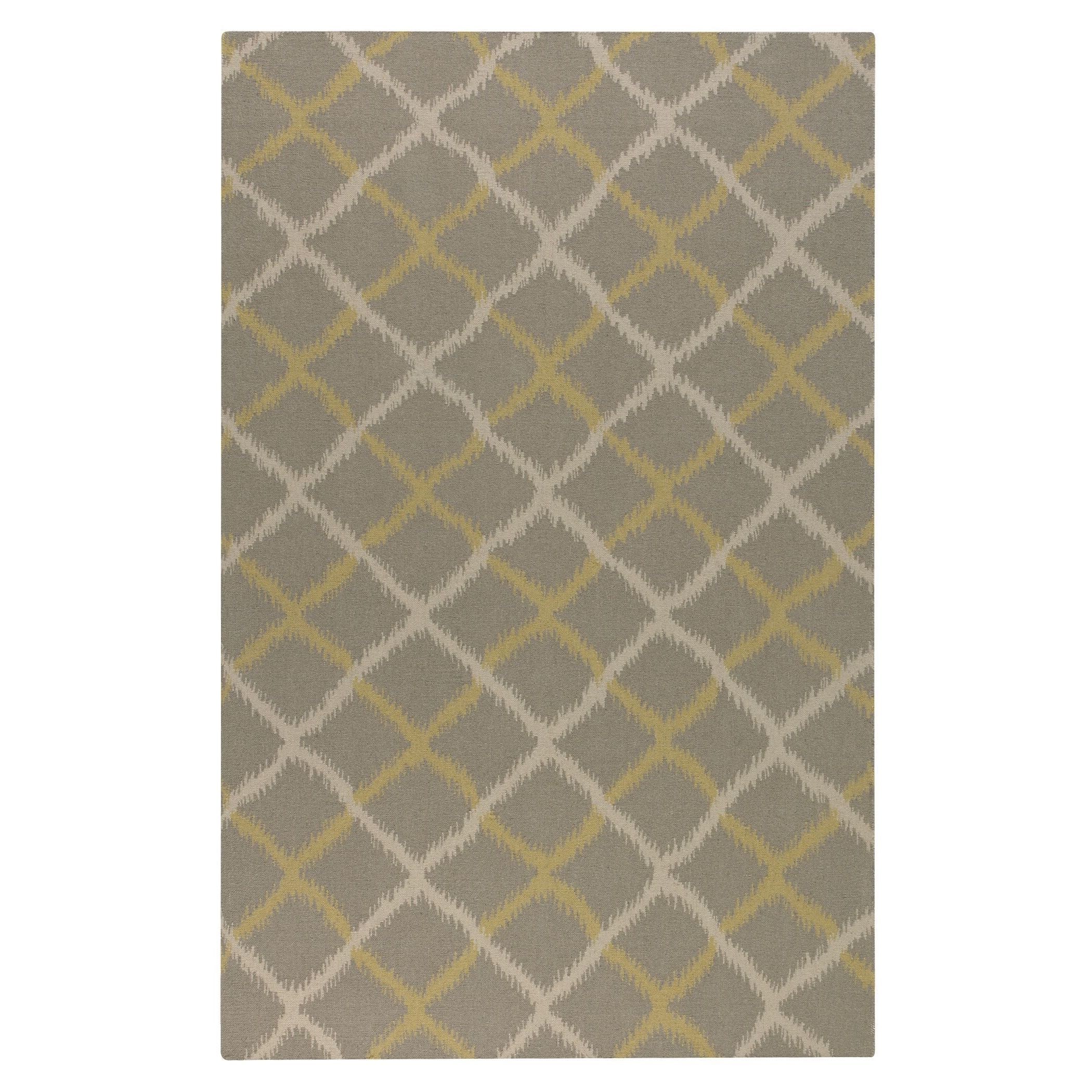 Harrington Ikat Gray Wool Rug (8 X 10)