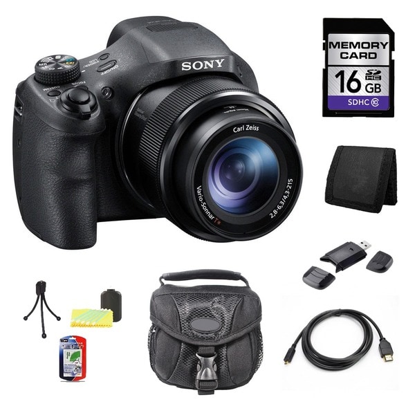 Shop Sony Cyber Shot DSC-HX300 Black Bridge Digital Camera 16GB Bundle ...