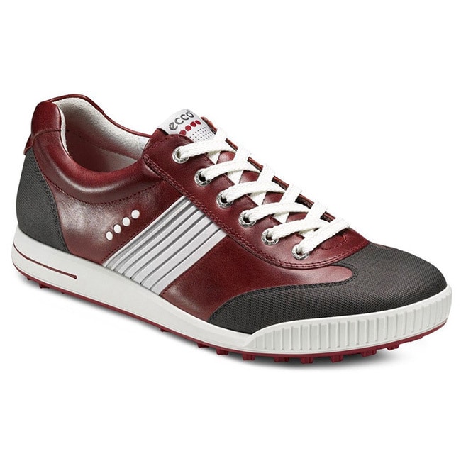 Ecco Mens Street Sport Dark Shadow port brick Golf Shoes