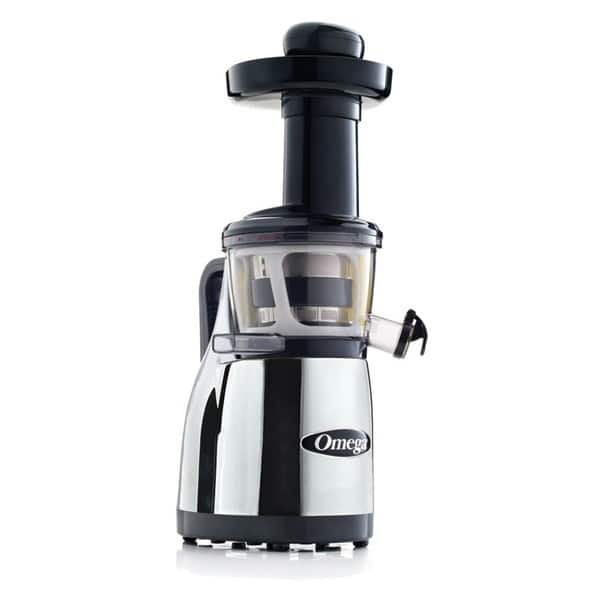 Omega VRT380HDC Vertical Masticating Juicer Chrome Bed Bath