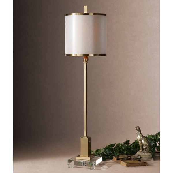 Uttermost Villena Metal Fabric Crystal Floor Lamp