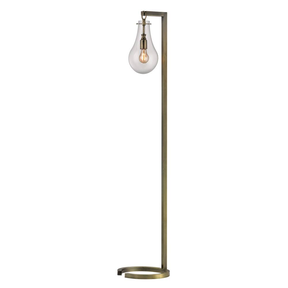 HGTV HOME Foucault 1-light Antique Brass Floor Lamp