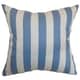 preview thumbnail 1 of 0, Ilaam Stripes Baby Blue Feather Filled Throw Pillow 18 Inches X 18 Inches