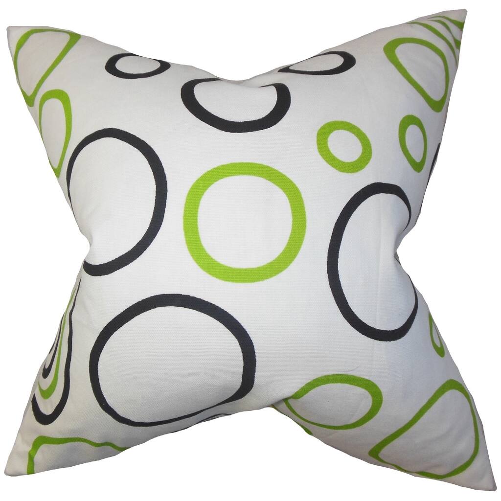 Curran Geometric Feather Filled Throw Pillow